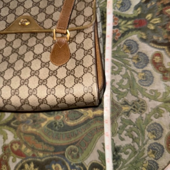 Vintage Gucci Tan and Brown Monogram Shoulder Bag - Picture 12 of 12